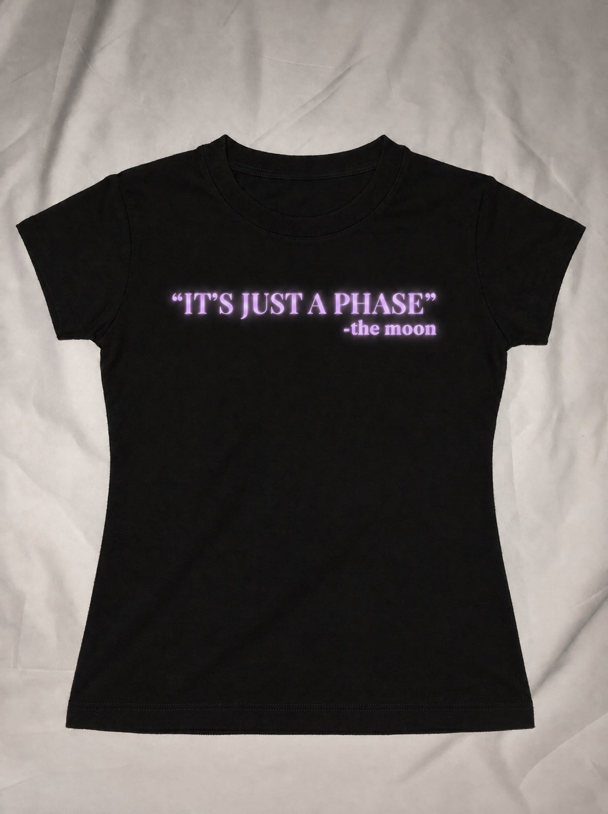 Baby Tee. just a phase – flat lay