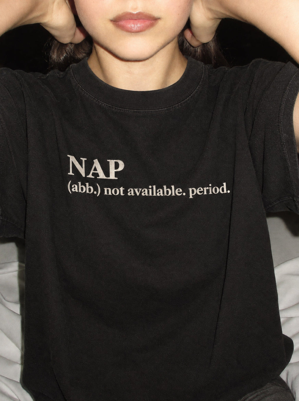 Night Tee. not available – print close-up