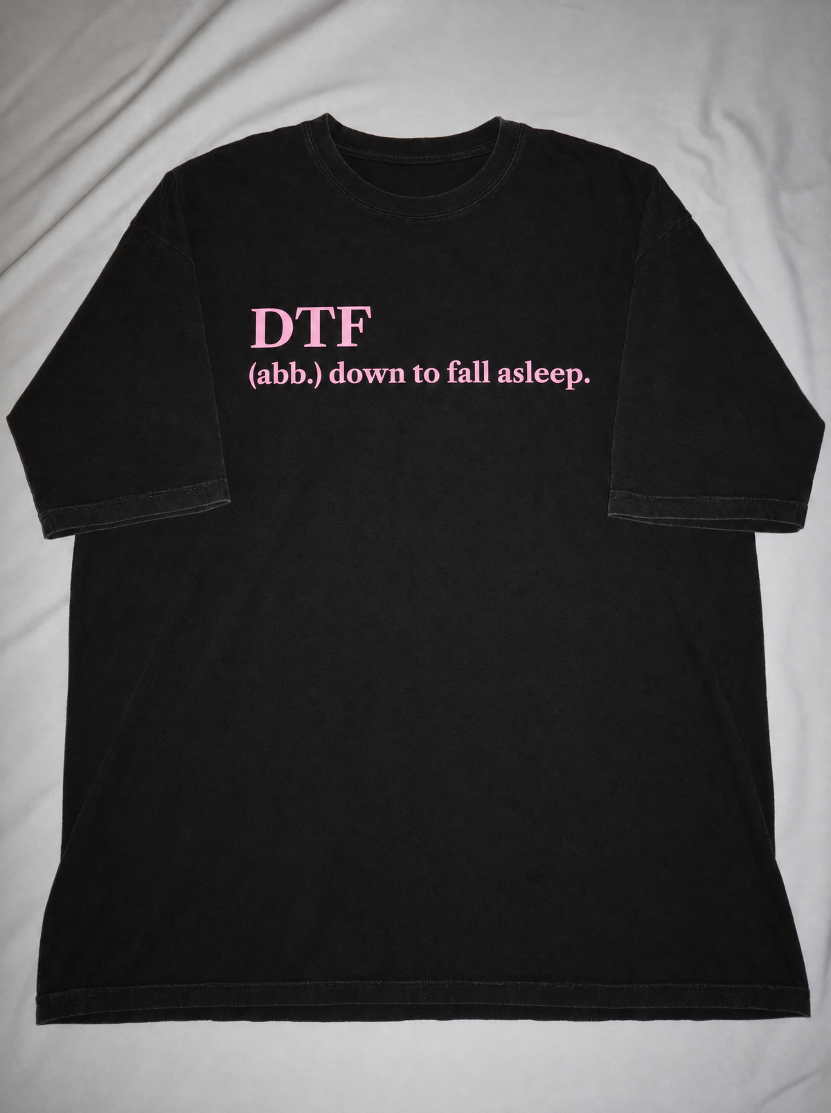 Night Tee. DTF – flat lay