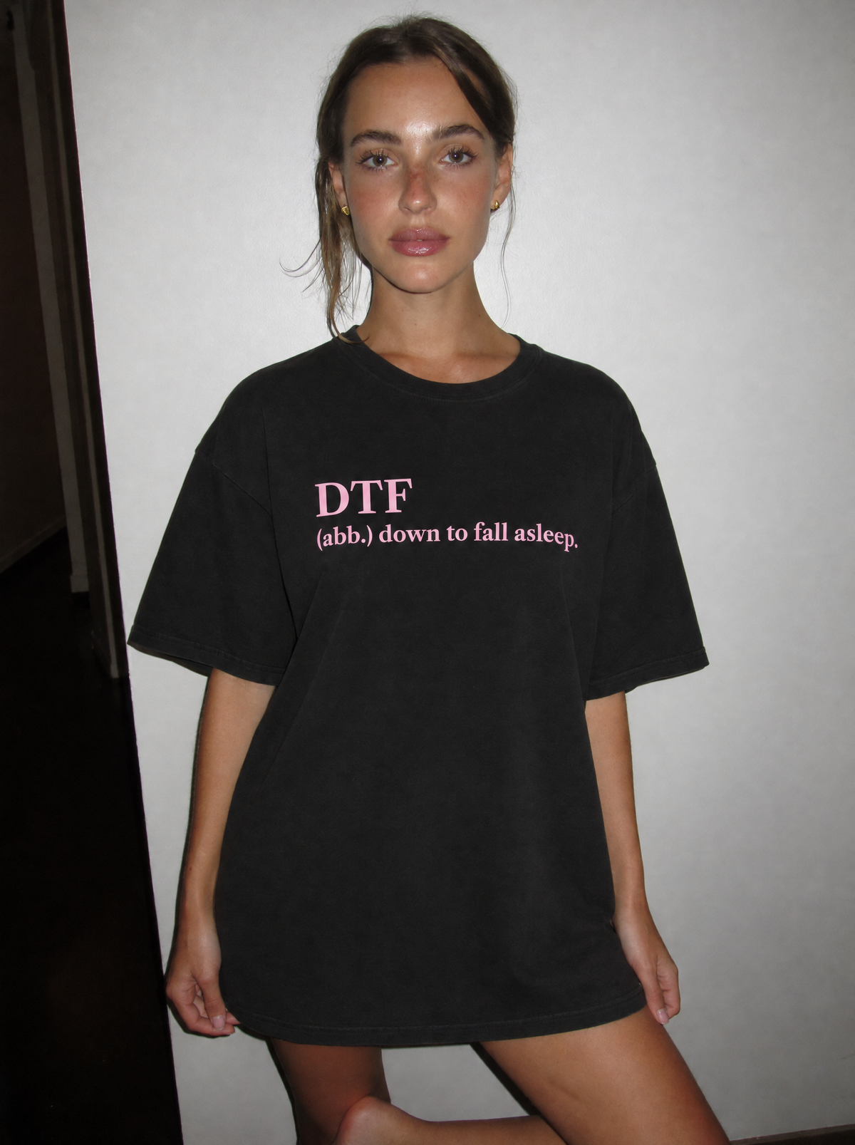 Night Tee. DTF – worn by a model