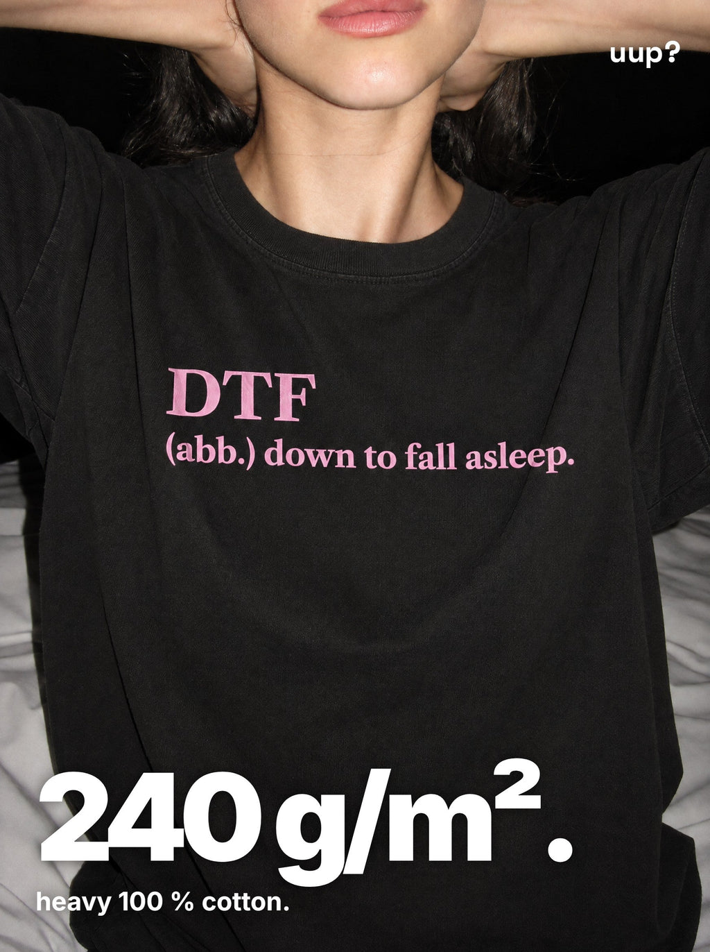 Night Tee. DTF – editorial photo