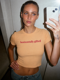 Rib Crop Tee. horizontally gifted
