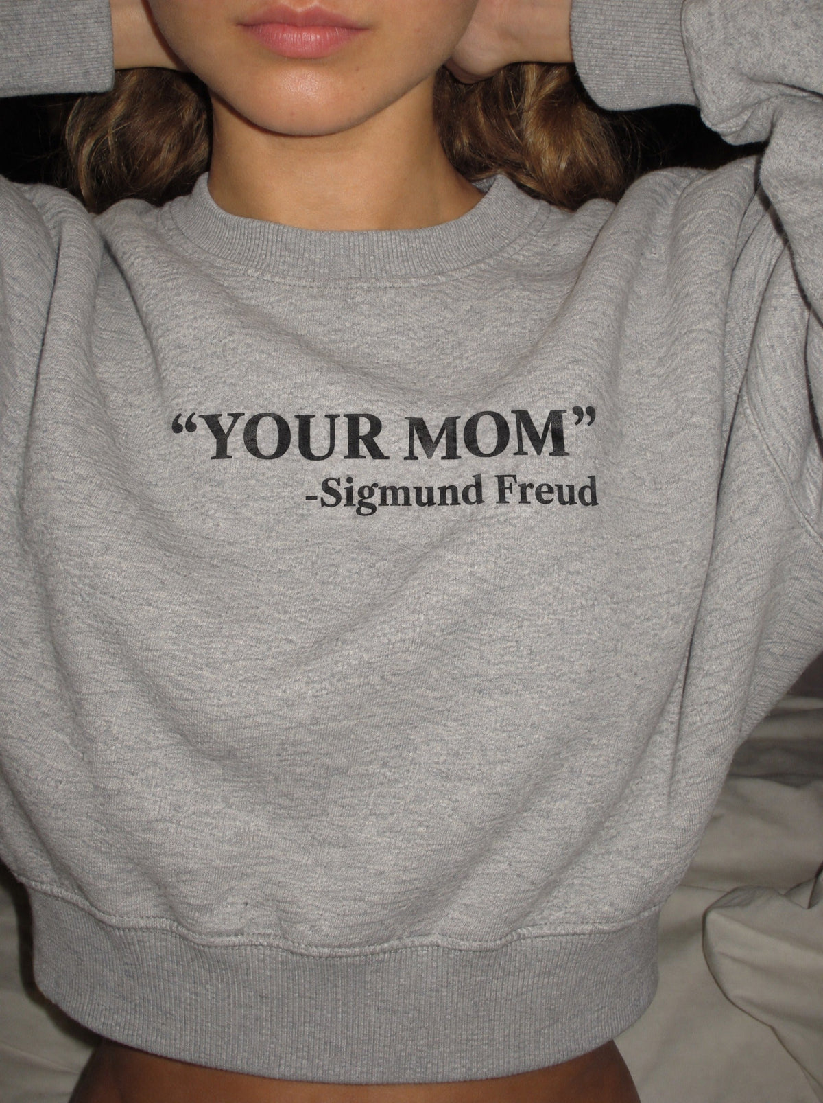 Balloon Pullover. your mom – print close-up